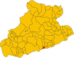 Map of comune of Riva Ligure (province of Imperia, region Liguria, Italy)
